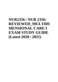 MULTIDIMENTIONAL CARE 1/NUR2356 - Fundementals Exam 1 2021/2022.