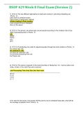 BSOP 429 Week 8 Final Exam (Version 2) | Download To Score An A.