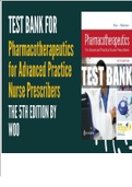 Pharmacotherapeutics for Advanced Practice Nurse Prescribers 5th Edition Woo Robinson Test Bank