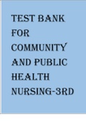 Community and Public Health Nursing 3rd Edition DeMarco Walsh Test Bank