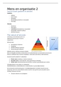 Samenvatting Mens & Organisatie 2 (FM-PVM&O2-17)