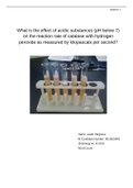 IB Biology IA Enzyme Catalysis of a Potato