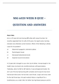 NSG 6020 WEEK 8 QUIZ – QUESTION AND ANSWERS