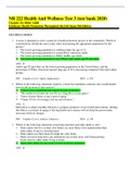 NR 222:NR 222 Exam 1:NR 222 Exam 2: NR222 Health and Wellness Final Exam: NR 222 Unit 3 Exam 1:NR222 Health and Wellness Final Exam: NR 222- Exam 2 Review :NR 222 Final Exam Study Guide: NR 222 Practice Exam 2: Questions & Answers: Updated Solutions