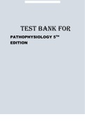 Pathophysiology 5th Edition by Jacquelyn Banasik Complete Test Bank