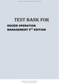 TEST BANK FOR HEIZER OPERATION MANAGEMENT 9TH EDITION