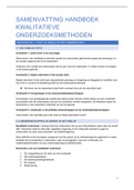 Samenvatting Kwalitatief Onderzoek Mortelmans 'Handboek kwalitatieve onderzoeksmethoden'  (GZW, jaar 2) 