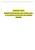 NURSING 1060: NURSING_INTERVENTIONS_AND_CLINICAL_SKILLS_7TH_EDITION_POTTER WITH 100% VERIFIED ANSWERS