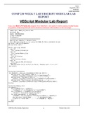 Comp 230 Week 5 Lab Vbscript Modular Lab Report