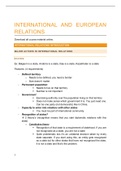 Volledige samenvatting European and International Relations