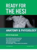 LAST  100% CORRECT ANSWERS HESI A2 Anatomy and Physiology ExtraPractice