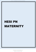 HESI PN MATERNITY 2020 FINALS QUESTIONS BANK.