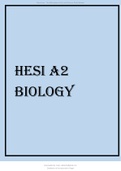 HESI A2 BIOLOGY 2020 Finals QUESTION BANK