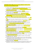 NURSING NSG 6005 pharmacology Midterm 2020 with all the correct answers(Real exam).