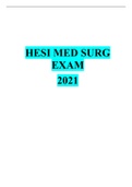 HESI MED SURG EXAM 2021