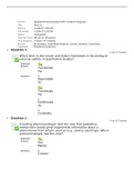  NURSING DL-F Quiz 12, Applied Nursing Research-DL-F Jorge E Hirigoyen: Questions and Answers