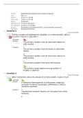 NURSING DL-F Quiz 14, Applied Nursing Research-DL-F Jorge E Hirigoyen: Questions and Answers