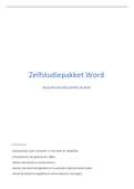 Samenvatting zelfstudiepakket Word