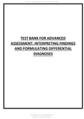 Advanced Assessment: Interpreting Findings and Formulating Differential Diagnoses 4th Edition Goolsby Test Bank