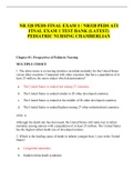 NR 328 PEDS FINAL EXAM 1 / NR328 PEDS ATI FINAL EXAM 1 TEST BANK(LATEST) PEDIATRIC NURSING: CHAMBERLAIN COLLEGE OF NURSING - LATEST-2021, A COMPLETE DOCUMENT FOR EXAM