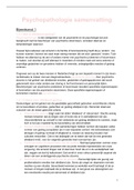 Samenvatting toets psychopathologie social work 2.1.6 (cijfer 8.0!)