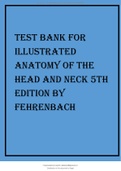 Test Bank for Illustrated Anatomy of the Head and Neck 5th Edition by Fehrenbach