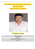 Jerry Williams Oral and Parenteral Medication Administration Skills & Reasoning Answer Key 2022/2023 | RNSG 1533 Skills & Reasoning