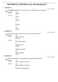  NURSING DL-F TEST WEEK 8/ CHAPTERS 15-16/ Nursing Research, Questions and Answers