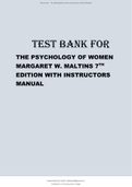 Test Bank for The Psychology Of Women 7th EDITION Margaret W. Matlins