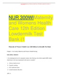 NUR 300WIMaternity and Womens Health Care 12th Edition Lowdermilk Test Bank (1 ) GRADED A