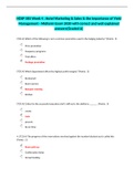 HOSP 585 Week 4 Hotel Marketing & Sales & the Importance of Yield Management - Midterm Exam 2020 with correct and well explained answers(Graded A)