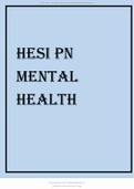 HESI PN MENTAL HEALTH.