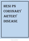 HESI PN CORONARY ARTERY DISEASE.