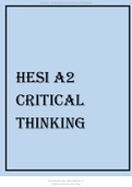 HESI A2 CRITICAL THINKING 2021.