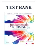 TEST BANK FOR FUNDAMENTALS OF NURSING ACTIVE LEARNING FOR COLLABORATIVE PRACTICE 2ND EDITION, BY BARBARA L YOOST