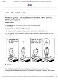 ISYE 6501 2021 Midterm Quiz 2 GT Students and Verified MM Learners ISYE6501x Courseware edX.