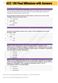 ACC 100 Final Milestone with Answers (ACC100) 