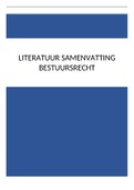 Literatuur samenvatting bestuursrecht