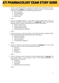 ATI PHARMACOLOGY EXAM STUDY GUIDE (ATI) 