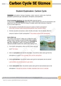 Carbon Cycle SE Gizmos 