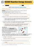 GIZMO Reaction Energy Answers 