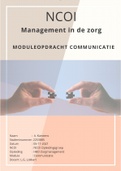 NCOI geslaagde moduleopdracht management in de zorg - HBO Zorgmanagement 2021 - functioneringsgesprek  en klacht gesprek STARR-methodiek