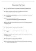 Final Exam Nursing Dimensions