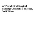 TEST BANK  deWit: Medical-Surgical Nursing: Concepts & Practice, 3rd Edition