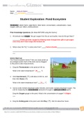 Pond ecosystem Gizmos worksheet answer key by Doha Al Nimer 9GB