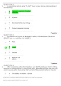 PSY 7712 Unit 7 Quiz 1 Questions and Answers-Capella University