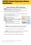 GIZMOS Student Exploration Mineral Identification 