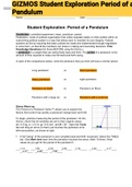 GIZMOS Student Exploration Period of a Pendulum 