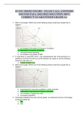 ECON 2305/ECON2305 - EXAM 3 ALL ANSWERS SOLVED FALL-2021/2022 SOLUTION 100% CORRECT GUARANTEED GRADE A+