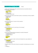 BIO 201 Anatomy and Physiology Exam 4 | Bio201IH Exam 4: Fall 2021